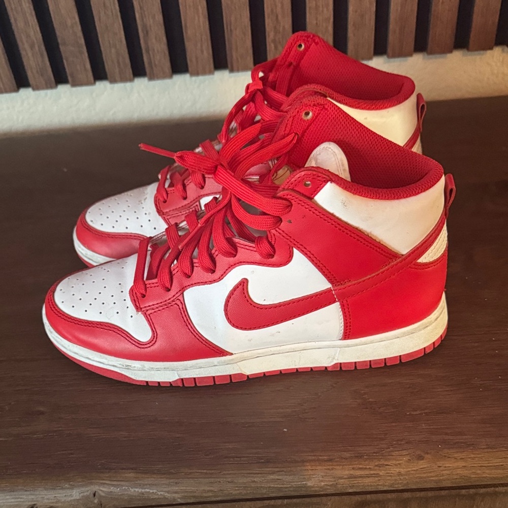 Nike Red and White Athletic Shoes